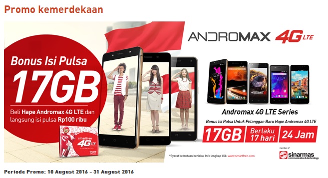 Rayakan Kemerdekaan, Smartfren bagi-bagi kuota 17GB