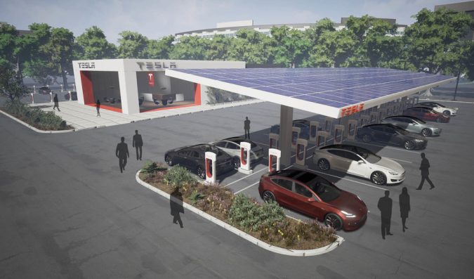 Tesla Ingin Letakkan Supercharger di Swalayan