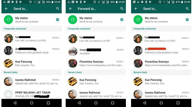 Seluk Beluk Fitur Frequently Contacted di Aplikasi WhatsApp