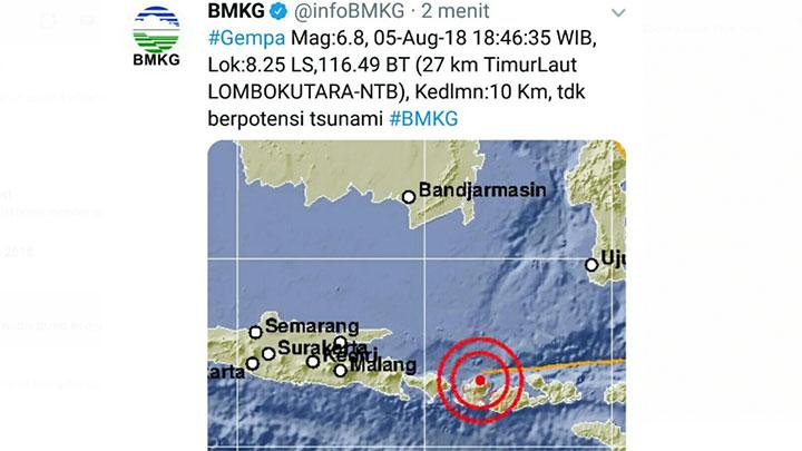 Beragamnya Penyebab Gempa Lombok Menurut Netizen