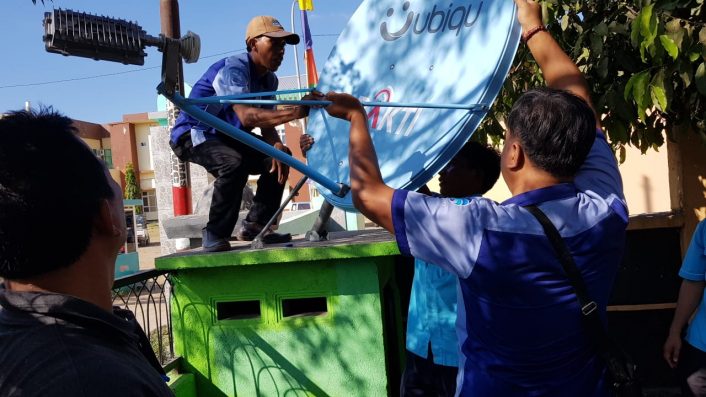 21 Telepon Satelit Dipasang untuk Penanganan Gempa Lombok