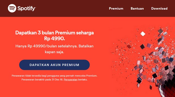 Langganan Spotify Premium Rp5.000 untuk Tiga Bulan! Jangan Ketinggalan!