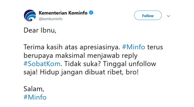 Netizen Serang Akun Twitter Kemkominfo Gara-gara Tweet Ini