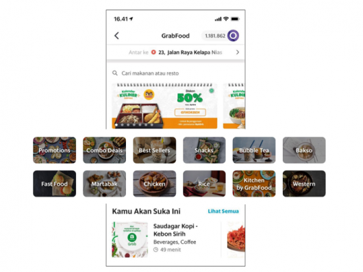 GrabFood Tambah Fitur Kategori, Permudah Pelanggan Pilih Santapan