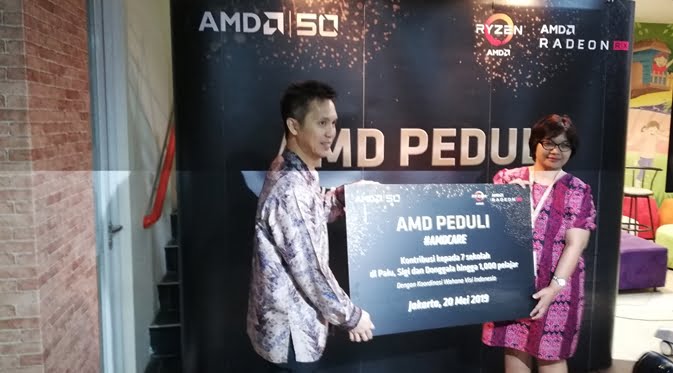 AMD Gandeng Wahana Visi Indonesia Salurkan Donasi ke Sulawesi Tengah