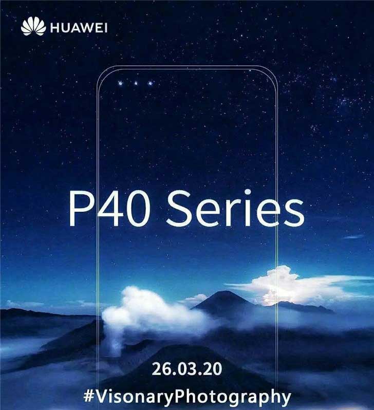 Poster Peluncuran Huawei P40 Bocor