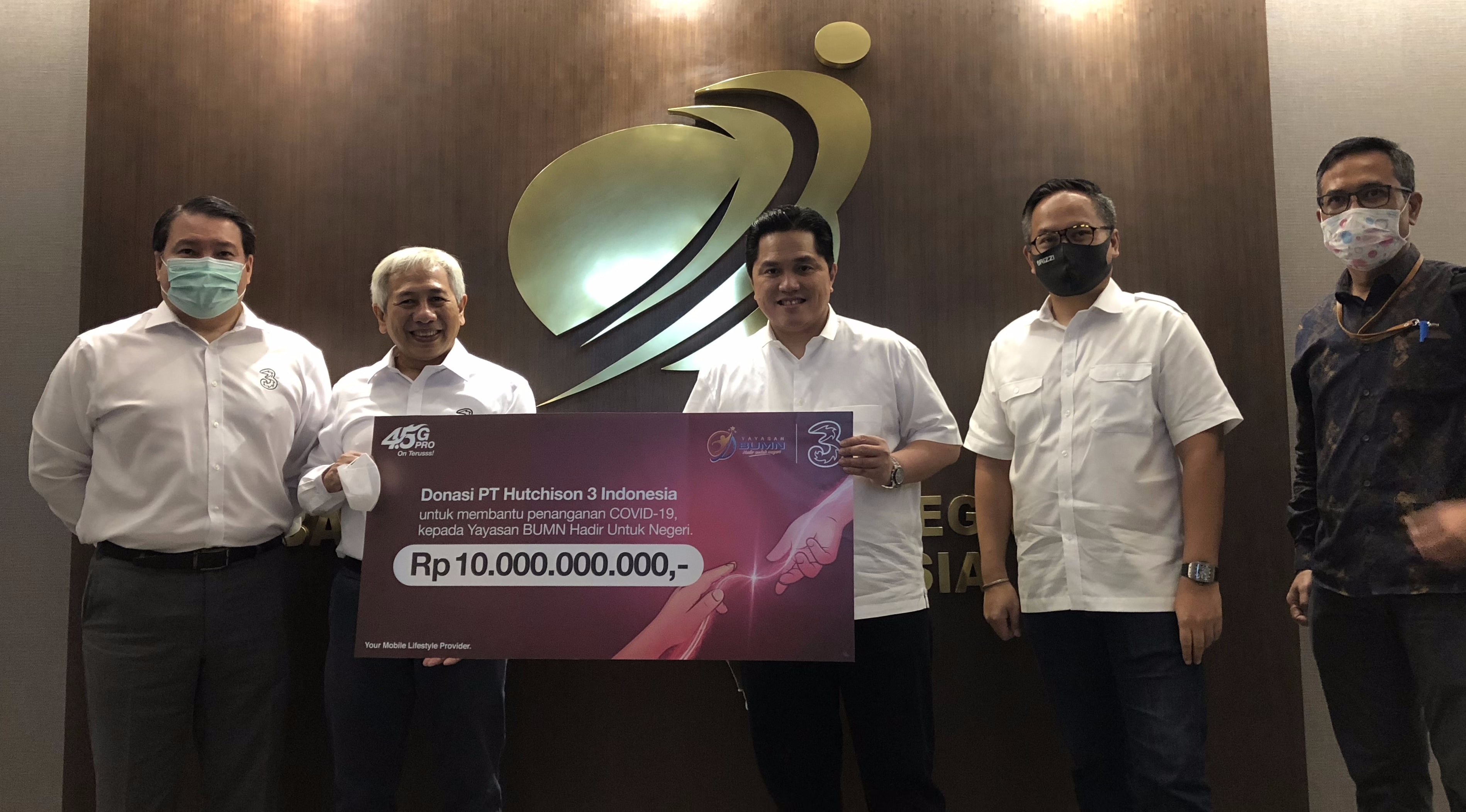3 Indonesia Bergabung Dengan Yayasan BUMN Untuk Indonesia Dalam Menopang Upaya Mitigasi COVID-19