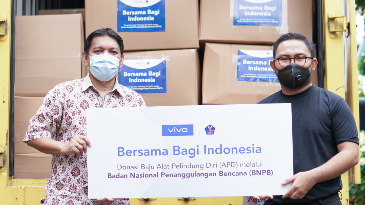 Dukung Tenaga Kesehatan Indonesia, vivo Donasikan Alat Pelindung Diri Melalui BNPB