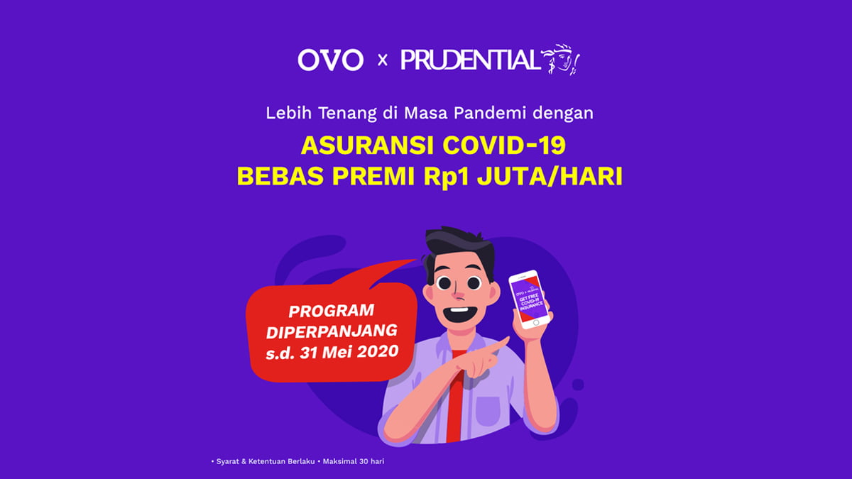 OVO Gandeng Prudential Indonesia Sediakan Asuransi Bebas Premi Bagi Pasien COVID-19