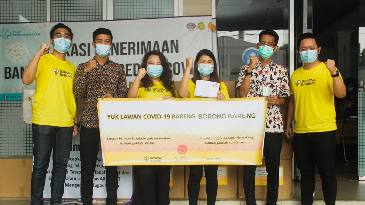 BorongBareng.com Donasikan 40,000 Masker Bedah dan 200 APD