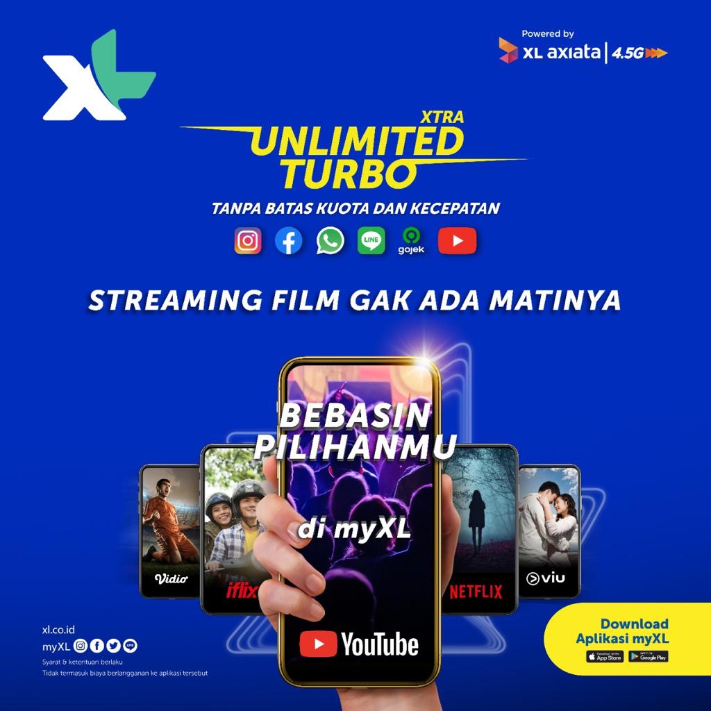 XL Axiata Hadirkan Fitur Baru XTRA UNLIMITED TURBO, Beri Keuntungan Saat Streaming Film