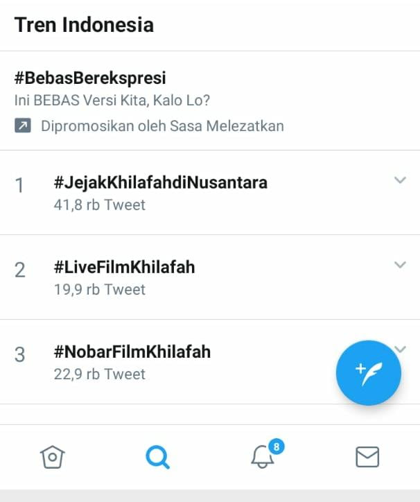 Film Jejak Khilafah di Nusantara Jadi Trending di Twitter