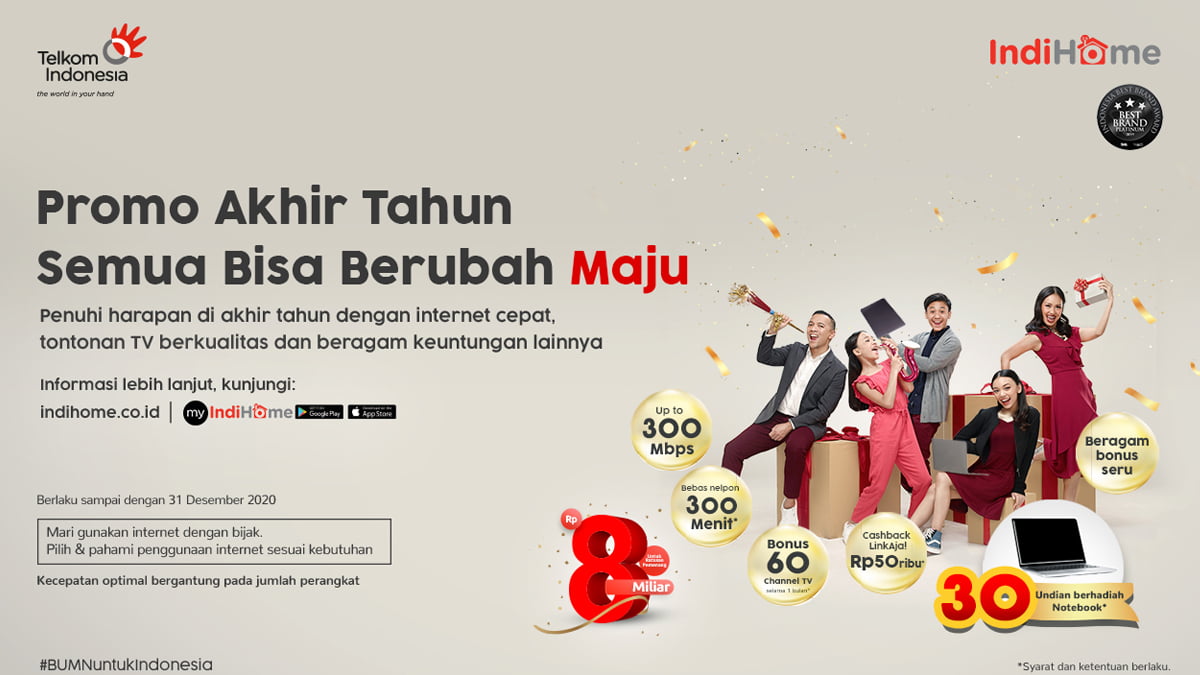 Sambut Penghujung Tahun, IndiHome Tawarkan Promo Akhir Tahun "Semua Bisa Berubah Maju"