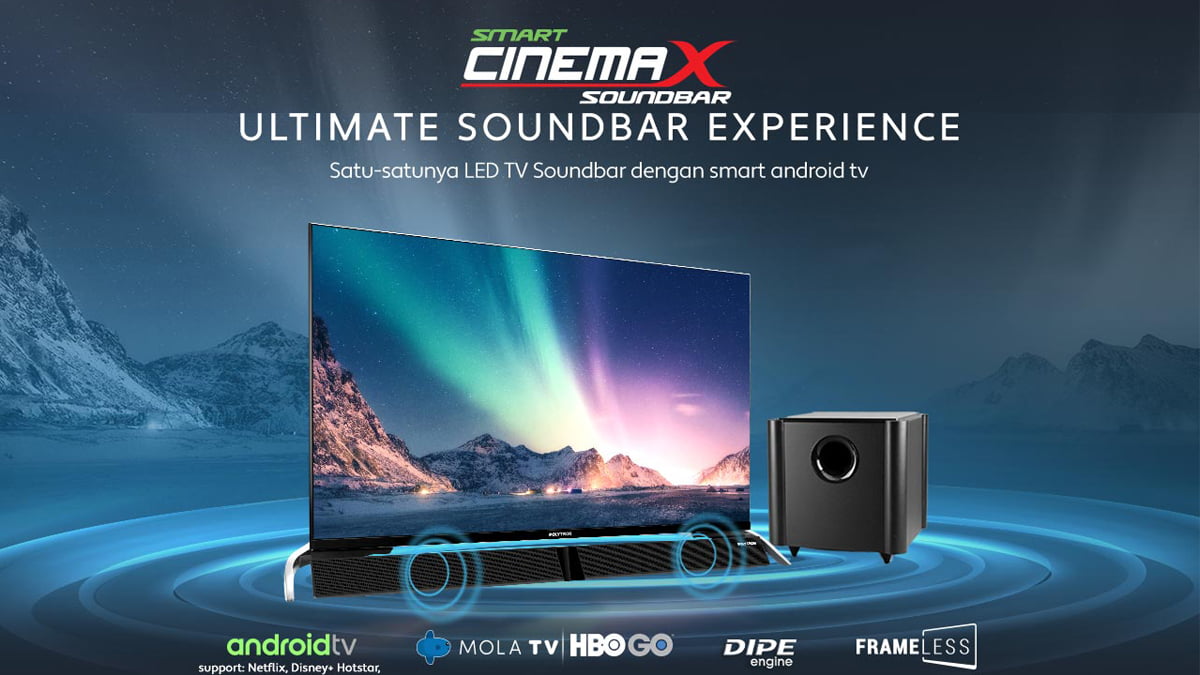 Polytron Luncurkan Smart Cinemax Soundbar, LED TV Dengan Smart Operating System