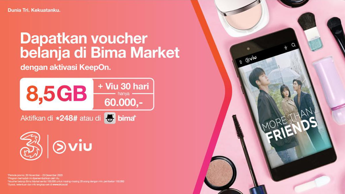 Nonton Drama Korea Lewat VIU Bisa Dapat Voucher Belanja Bima Market dari 3 Indonesia