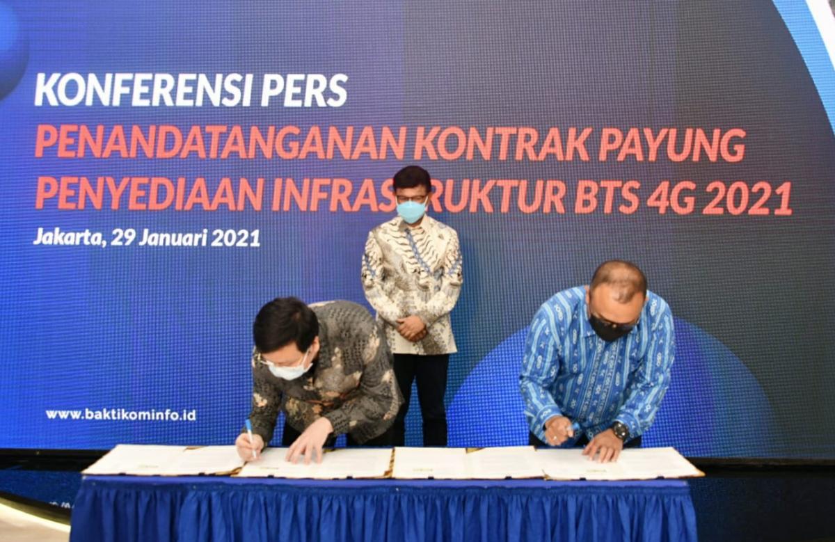 Kominfo Teken Kontrak Bangun BTS 4G di Seluruh Indonesia