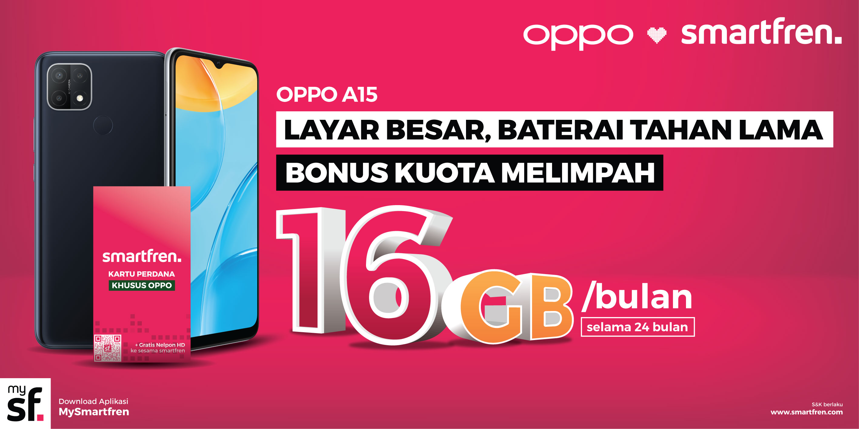 Smartfren Bagi-bagi Bonus Kuota 384 GB Kepada Pengguna OPPO A15