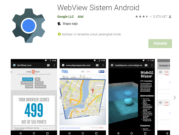 Sempat Bikin Aplikasi Error, Apa Itu Android System Webview?