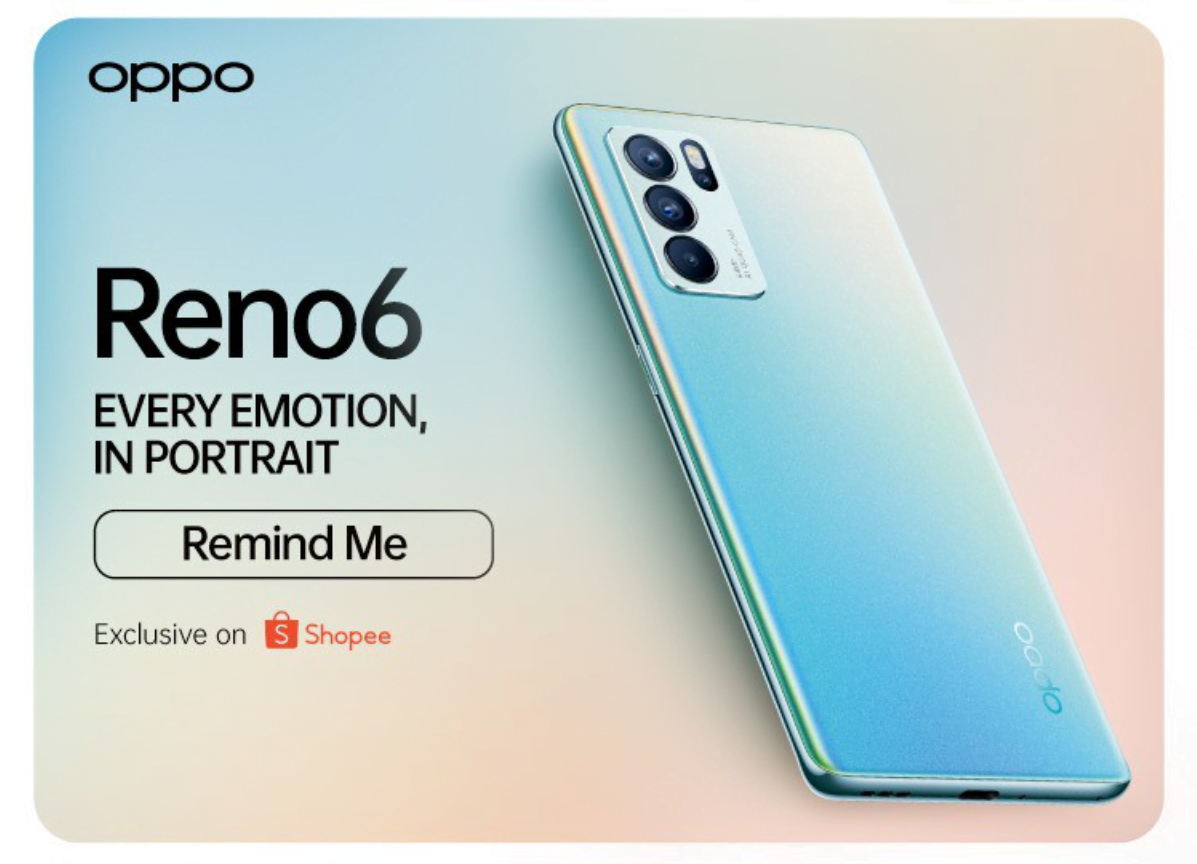 OPPO Reno6 Bakal Dijual Eksklusif di Shopee