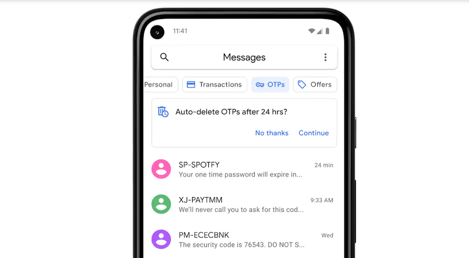 Google Messages Bakal Hapus Otomatis SMS OTP