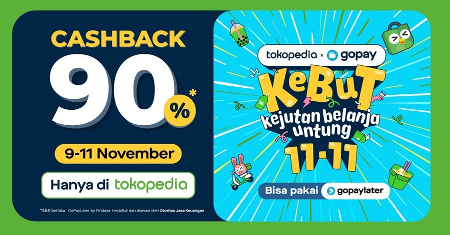 Tokopedia dan Gopay Gelar Promo Kebut 11.11