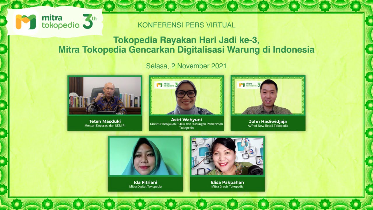 HUT ke-3 Mitra Tokopedia: Penghasilan 9 dari 10 Pegiat Usaha Tradisional Naik Pesat