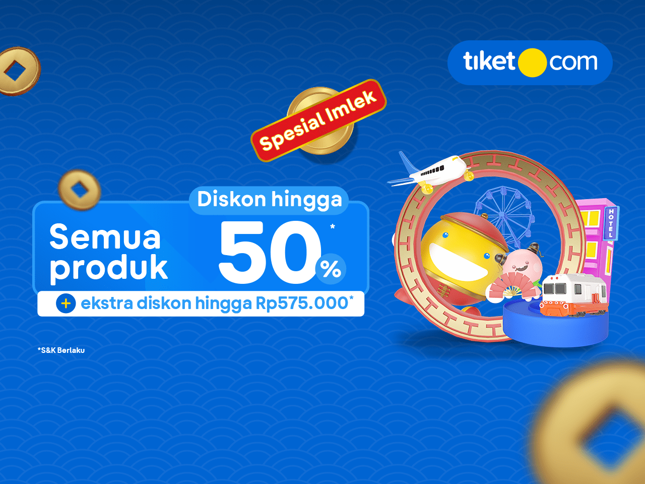 Sambut Hari Raya Imlek 2022, tiket.com Gelar Promo Diskon Tanggal Muda