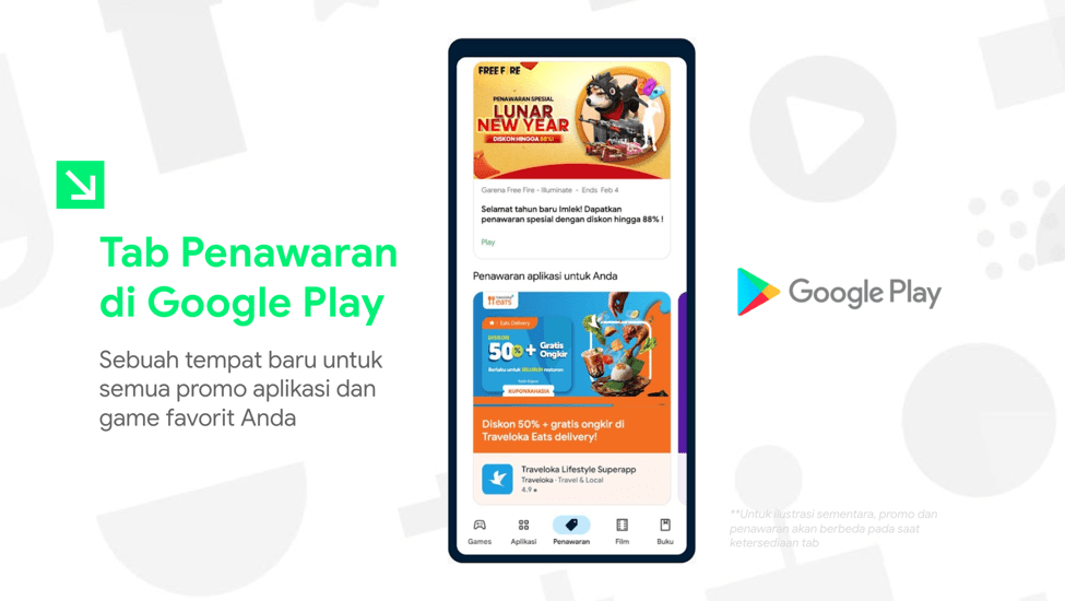 Tab Penawaran di Google Play, Sebuah tempat baru untuk semua promo aplikasi dan game favorit Anda