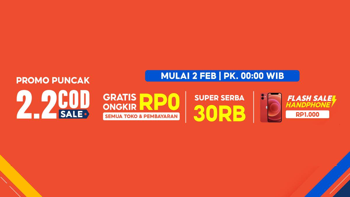 Bersiaplah untuk Banjir Promo di Puncak Kampanye Shopee 2.2 COD Sale