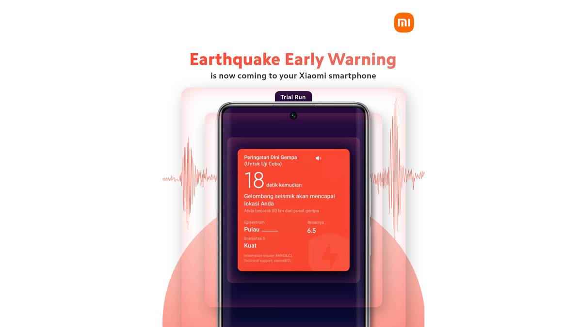 Xiaomi Resmikan Uji Coba Fitur Peringatan Dini Gempa Bumi untuk Pengguna di Indonesia