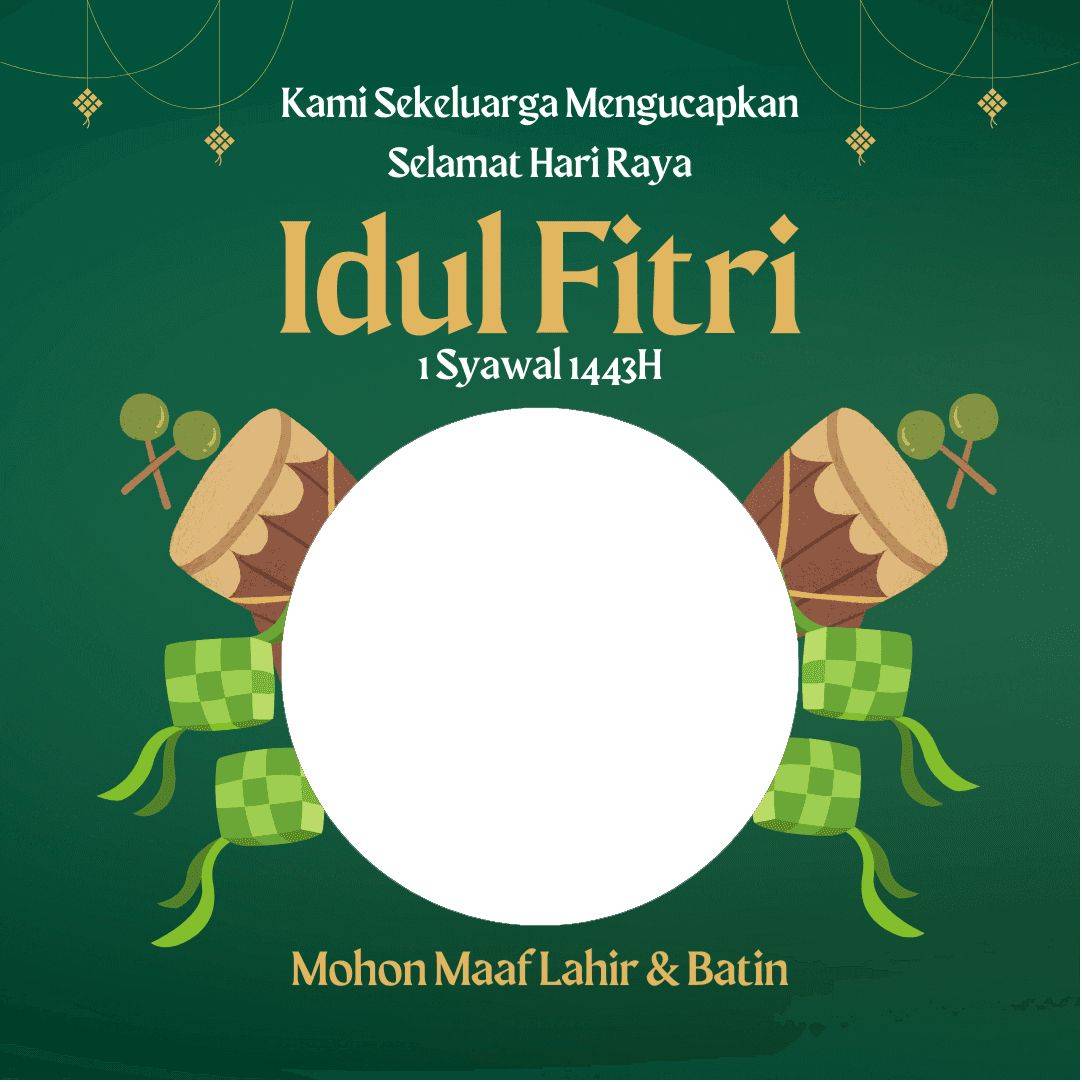 Lebaran Makin Kece, Ini Twibbon Idul Fitri 1443H