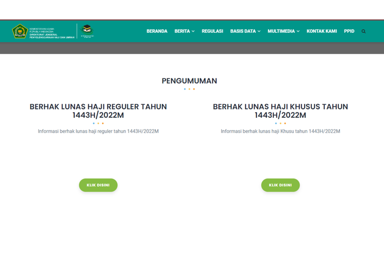 Cara Online Cek Nama Jamaah Haji 2022