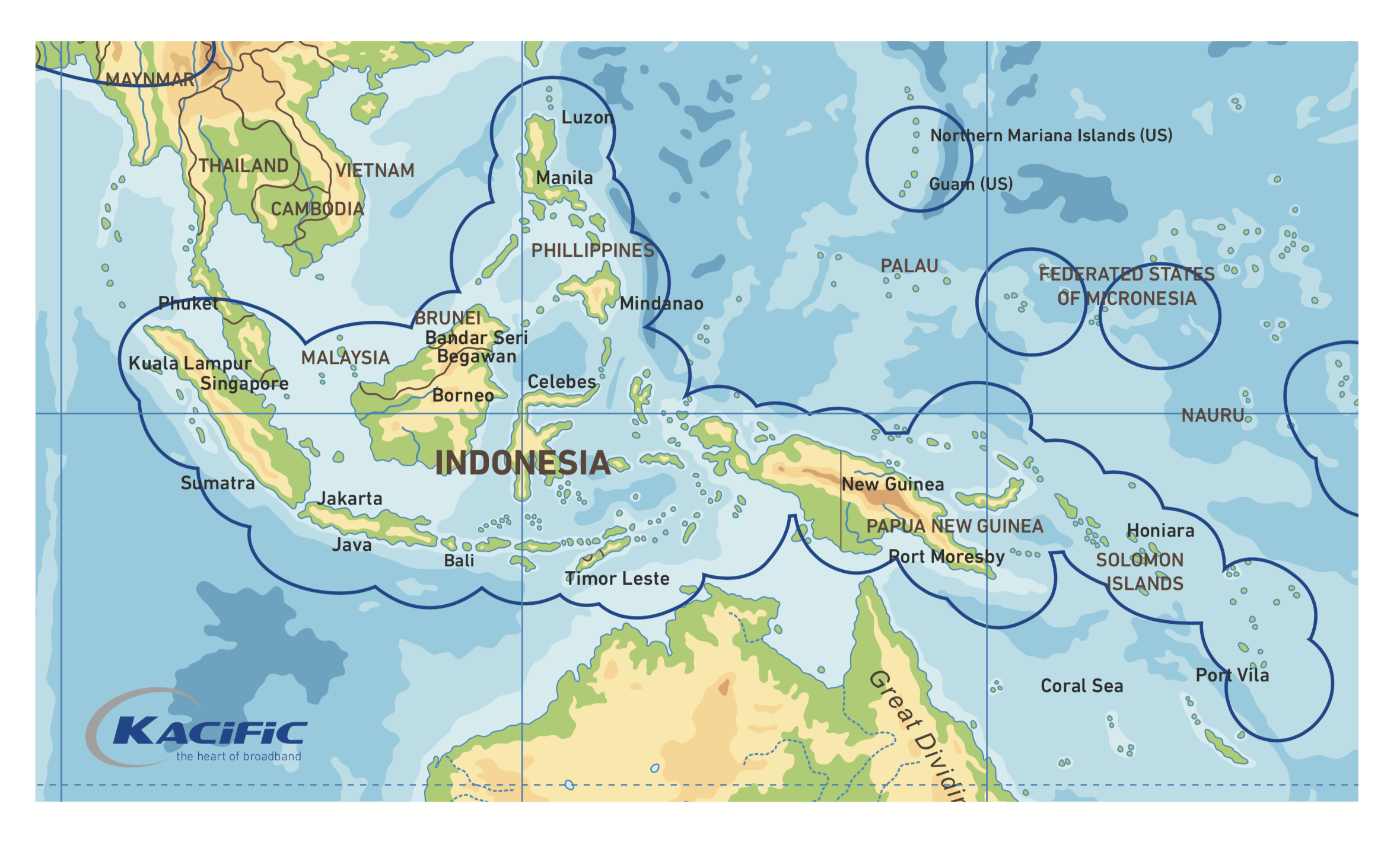 Kacific Jalin Kerjasama dengan BIGNET dan PRIMACOM Selesaikan Pembangunan Lokasi Akses Internet Satelit