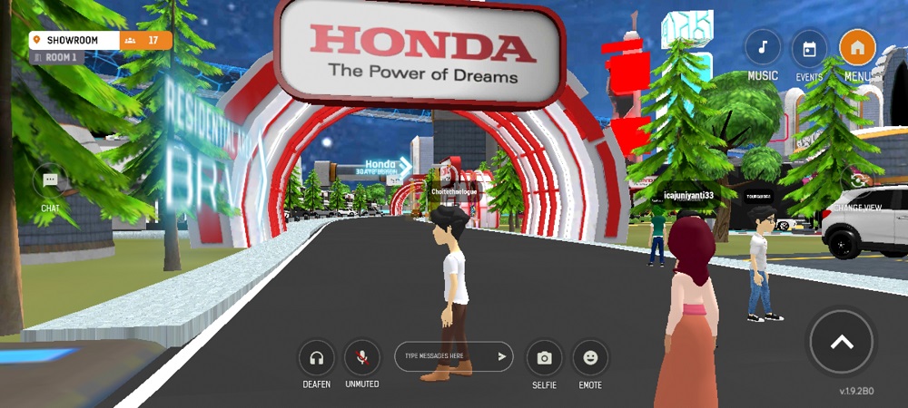 Honda Bangun Showroom Virtual Metaworld