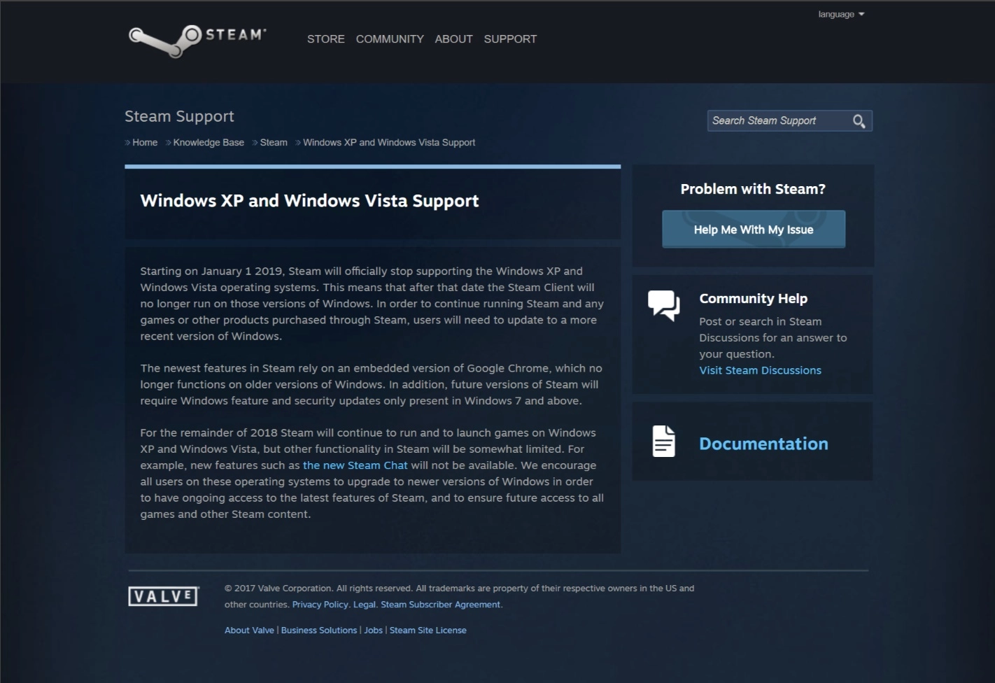 Valve Umumkan Steam Tak Lagi Support Windows Versi Lama