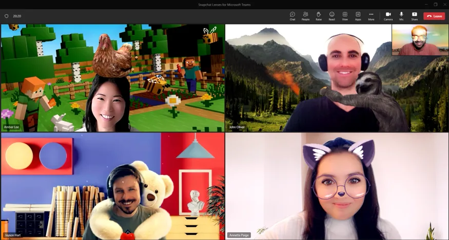 Filter AR Snapchat Kini Bisa Dipakai di Microsoft Teams