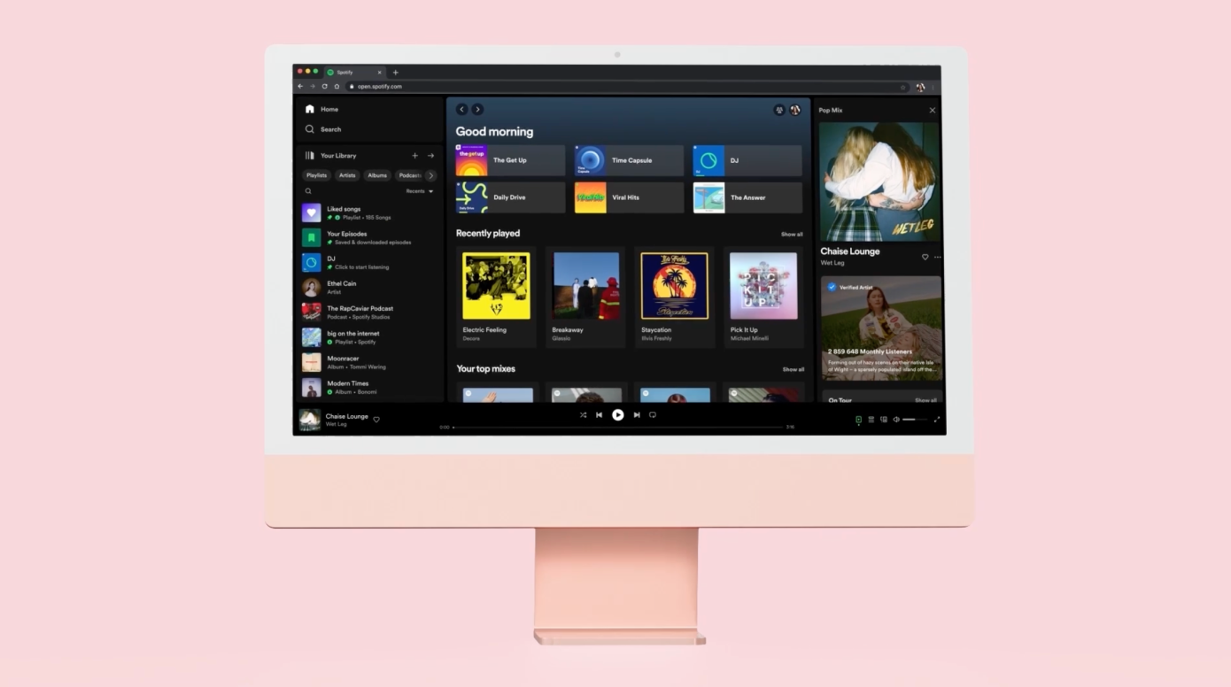 Spotify Memperbarui Pengalaman Desktop dengan Antarmuka "Your Library" dan "Now Playing"