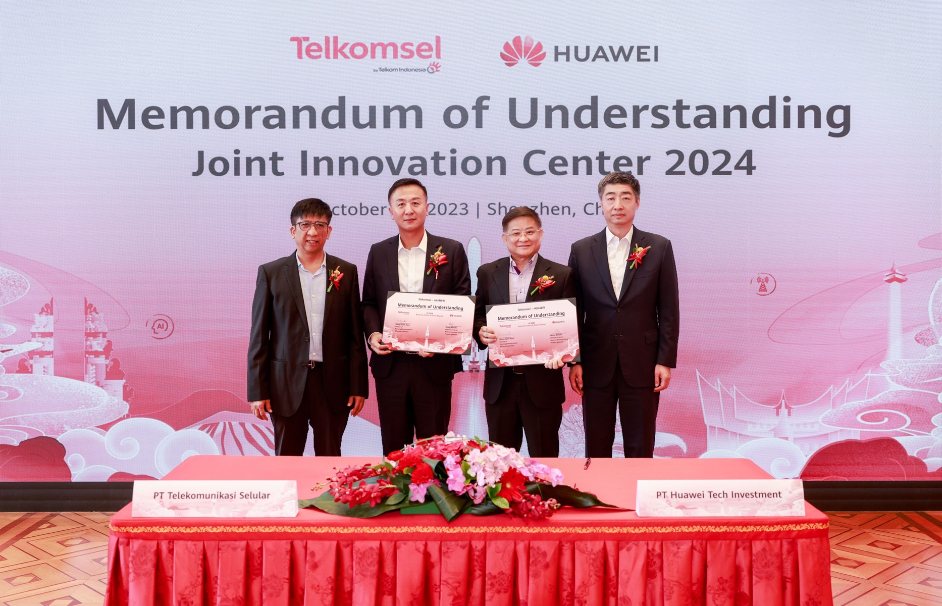 Percepat Pembangunan Digital Indonesia, Huawei dan Telkomsel Tandatangani MoU Superior City