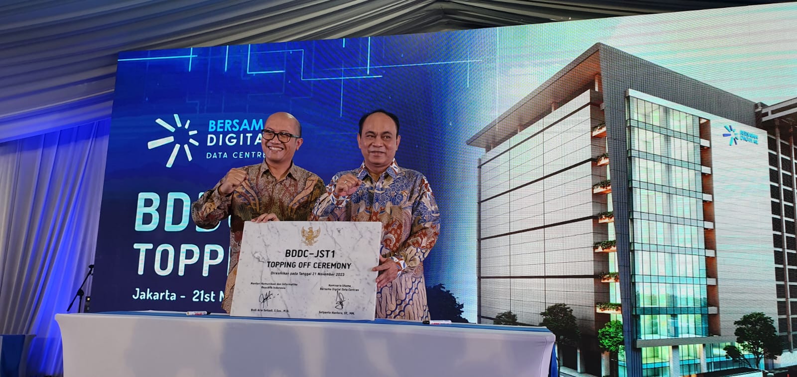 Perkuat Ekosistem Digital, BDDC Gelar Topping Off Site Pusat Data di Jakarta