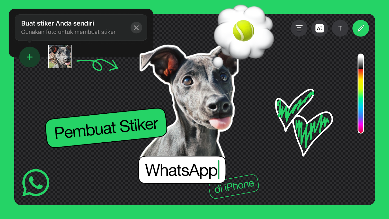 Pengguna iPhone Bisa Buat Stiker Sendiri di WhatsApp