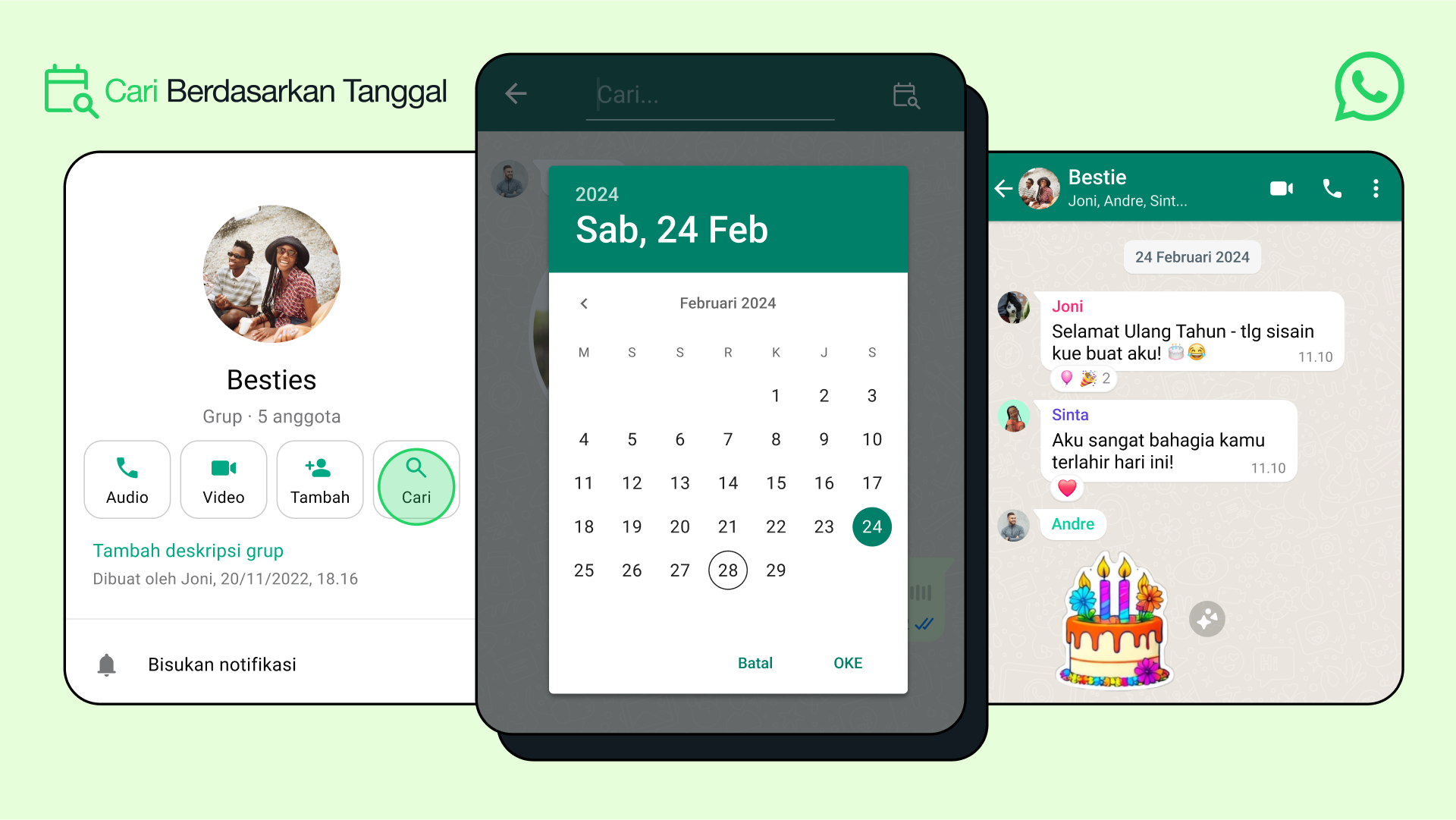 Fitur Baru WhatsApp, Pencarian Pesan Berdasarkan Tanggal