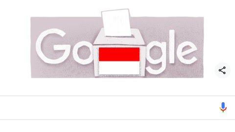 Google Doodle Hari Ini Peringati Pemilu 2024 di Indonesia