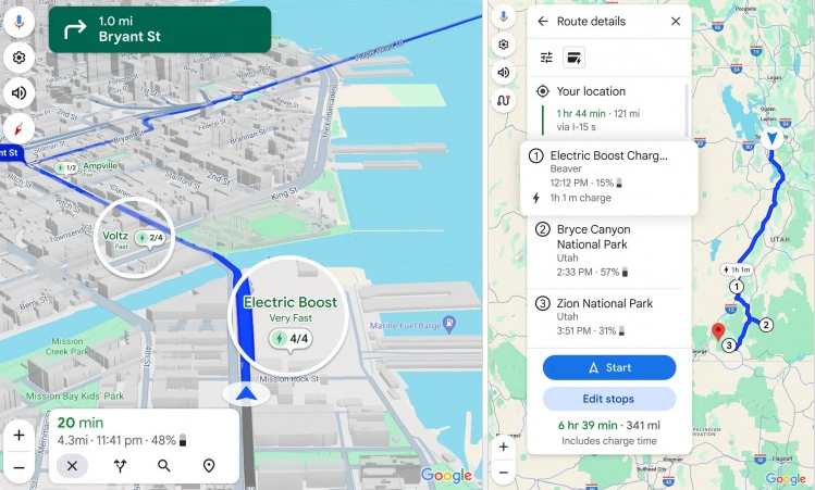 Google Maps Tampilkan Rute Terbaik Ke Charging Station Kendaraan Listrik