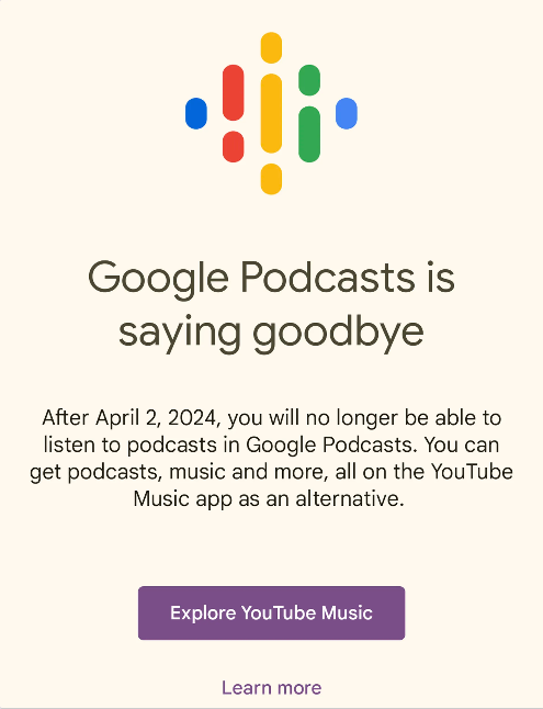 Google Podcasts Tutup 2 April, Sebaiknya Pengguna Lakukan Hal Ini