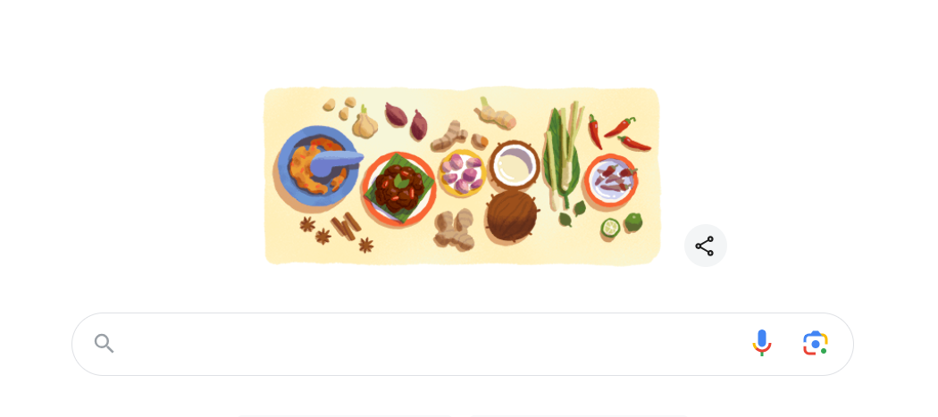 Bikin Ngiler, Google Doodle Tampilkan Bahan Baku Rendang