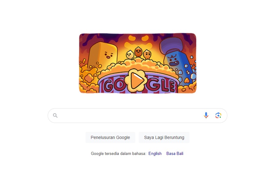 Main Game Interaktif di Google Doodle Perayaan Mesin Popcorn Terbesar