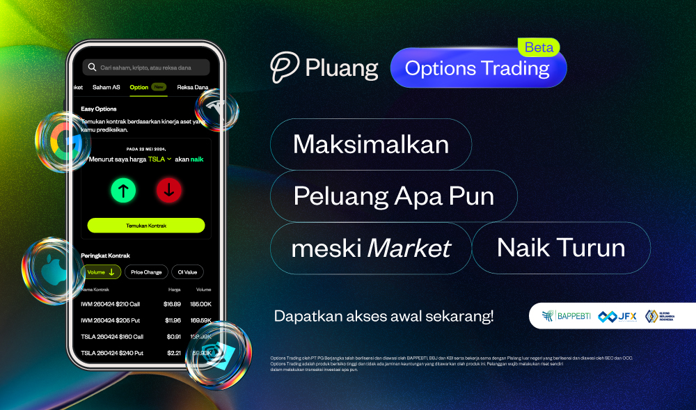 Inovasi Investasi, Pluang Luncurkan Opsi Saham AS