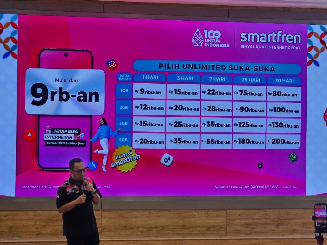 Smartfren Rilis Paket "Unlimited Suka-Suka", Harga Mulai Rp9 Ribuan